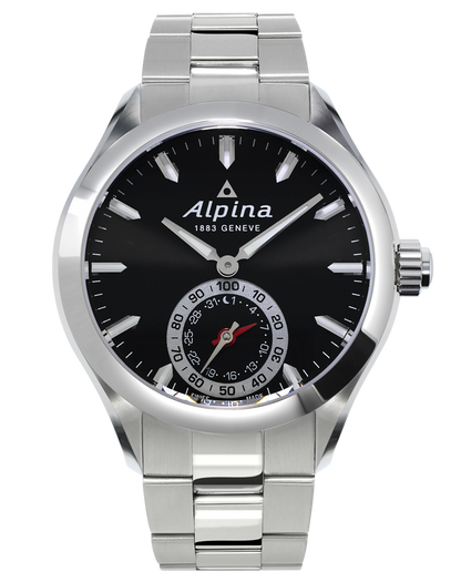 ALPINA Horological Smart Watch Quartz Stainless Steel Black Dial On Bracelet Men's Watch AL-285BS5AQ6B