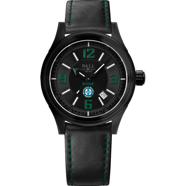 Ball Fireman Automatic PVD Black/Green On Strap Men's Watch NM3098C-L3J-BKGR