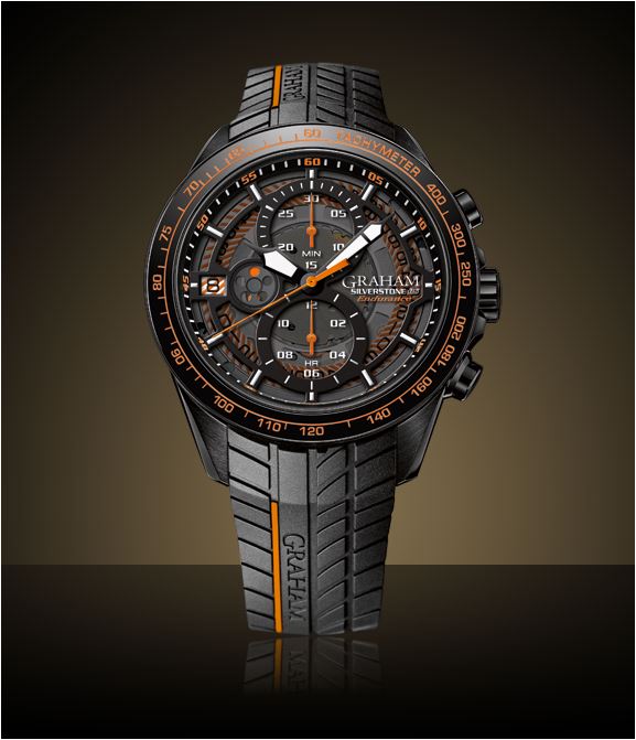 Graham Silverstone RS Endurance 12HR Automatic Chrono PVD Black/Orange On Strap Men's Watch 2STCB.B04A