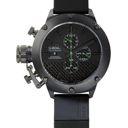 U-Boat Classico 53 Titanium IPB Chrono Black/Green On Strap Men's Watch 6548