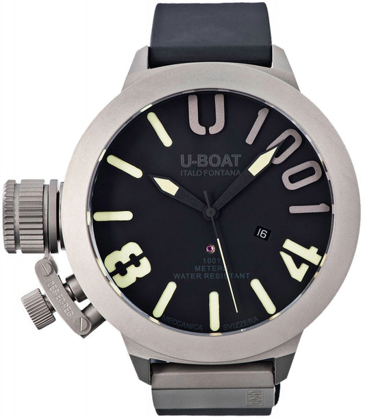 U-Boat Classico 55 Automatic Black Dial On Strap Men's Watch 2081/1001 B