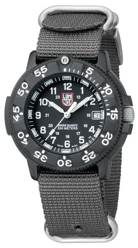 Luminox Sea Original Navy SEAL 3000 Series Men's Watch 3001 NATO GRY