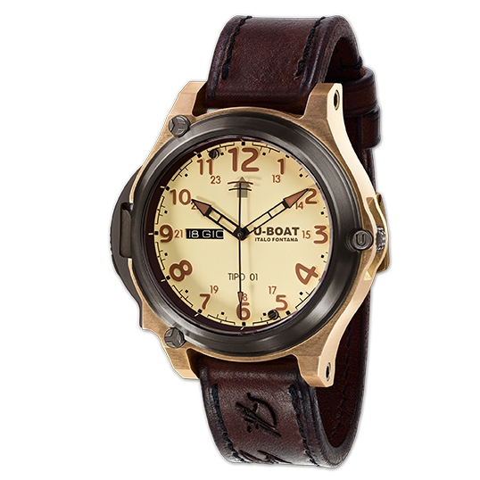 U-Boat Tipo 01 50mm Titanio Bronze Beige/Brown