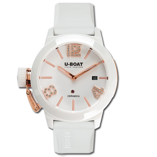 U-Boat Classico 42 Ceramic White Rose Gold 7125 D