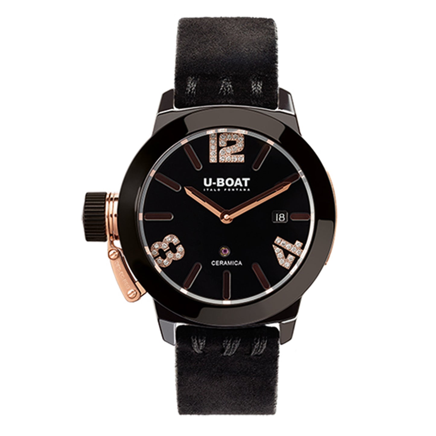 U-Boat Classico 42 Ceramic Black Rose Gold 7122 D