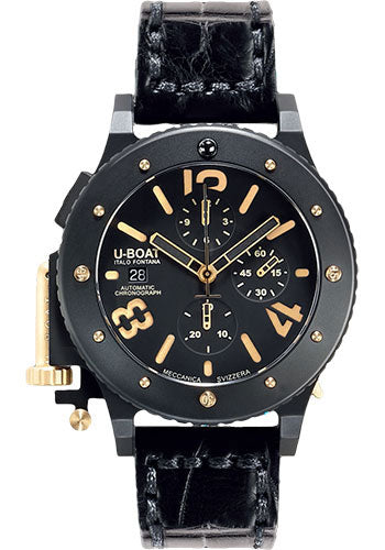 U-Boat U-42 Black Chrono Gold 47mm 6473