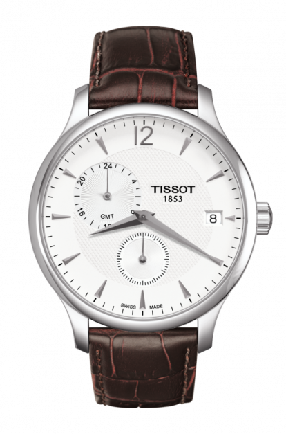 Tissot Tradition GMT White Dial T063.639.16.037.00 Men's Watch