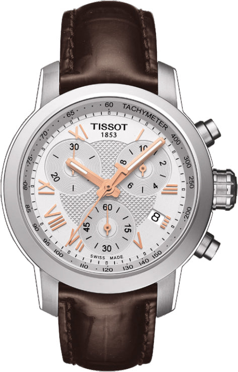 Tissot PRC200 Chronograph Silver Dial T055.217.16.033.02 Ladies Watch