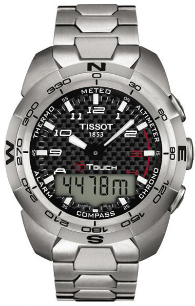 Tissot T-Touch Expert Titanium Black Dial T013.420.44.202.00 Ladies Compass Watch