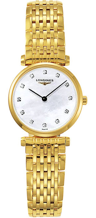 Longines La Grande Classique 24mm Yellow Gold Plated Quartz Ladies Watch L4.209.2.87.8