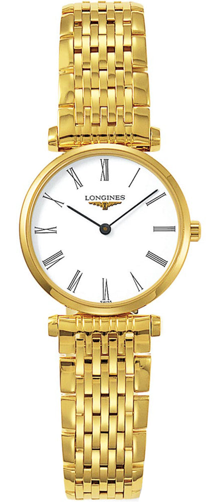 Longines La Grande Classique 24mm Yellow Gold Plate Quartz Ladies Watch L4.209.2.11.8