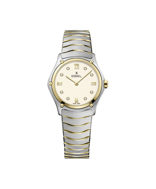 Ebel Sport Classic lady 29mm Two Tone Diamond Dial On Bracelet Ladies Watch 1216418A