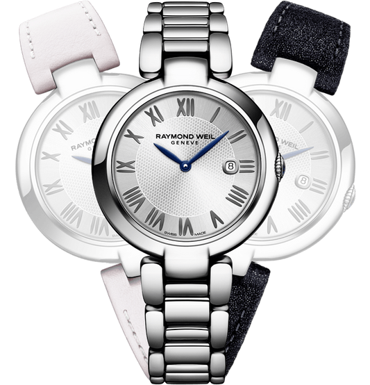 Raymond Weil Shine 32mm Stainless Steel On Strap-Bracelet Ladies Watch 1600-ST-RE659