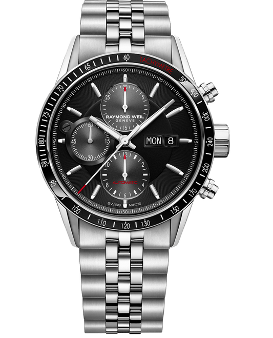 Raymond Weil Freelancer 42mm Automatic Chronograph Stainless Steel On Bracelet Men's Watch 7731-ST1-20621