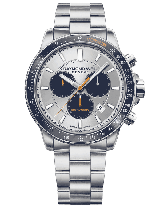 Raymond Weil Tango Quartz Chronograph 43mm Stainless Steel On Bracelet Men's Watch 8570-ST3-65501