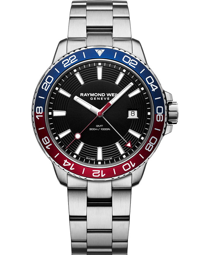 Raymond Weil Tango 300 GMT Diver 42mm Stainless Steel On Bracelet Men's Watch 8280-ST3-20001