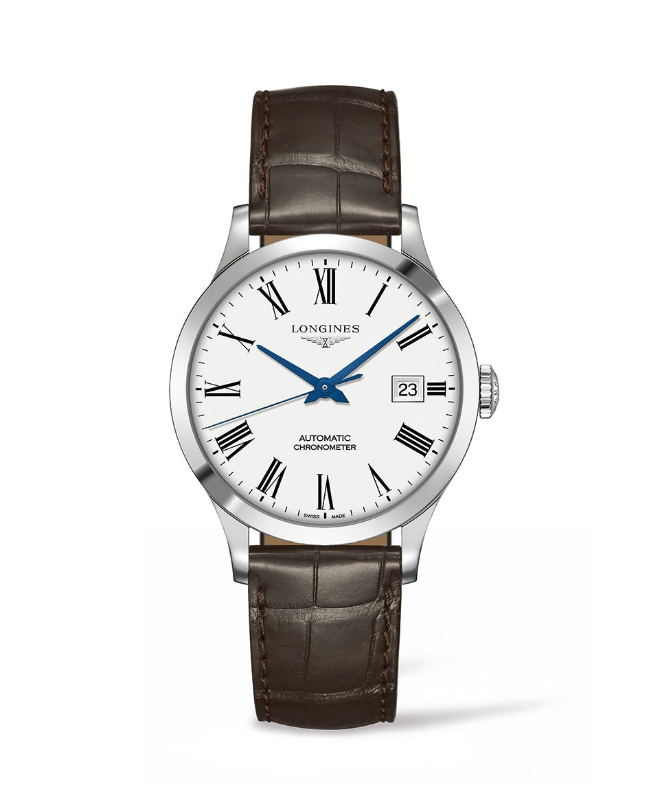 Longines Record 38mm Automatic Chronometer Stainless Steel On Strap Men's Watch L2.820.4.11.2