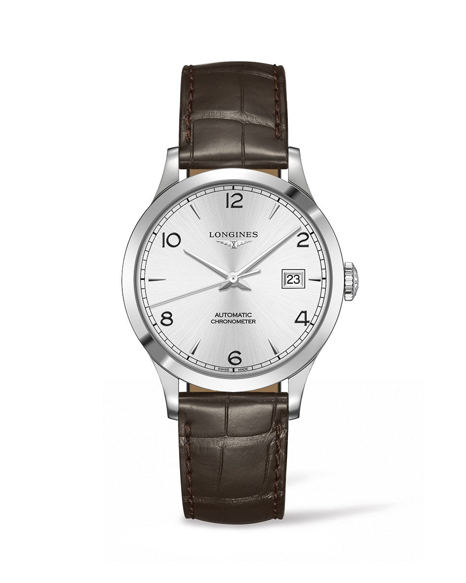 Longines Record 38mm Automatic Chronometer Stainless Steel On Strap Men's Watch L2.820.4.76.2