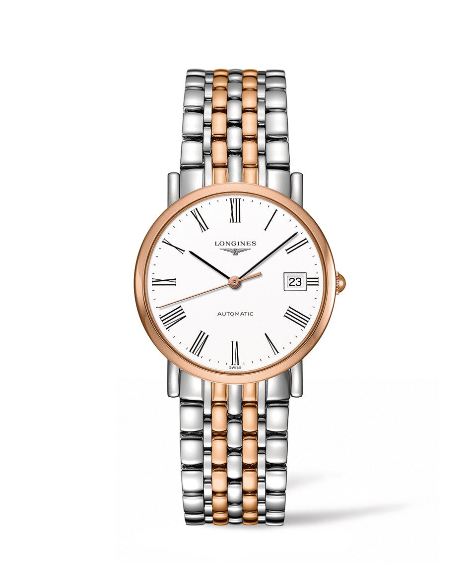 Longines Elegant Collection 34mm Automatic Two Tone On Bracelet Men's Watch L4.809.5.11.7