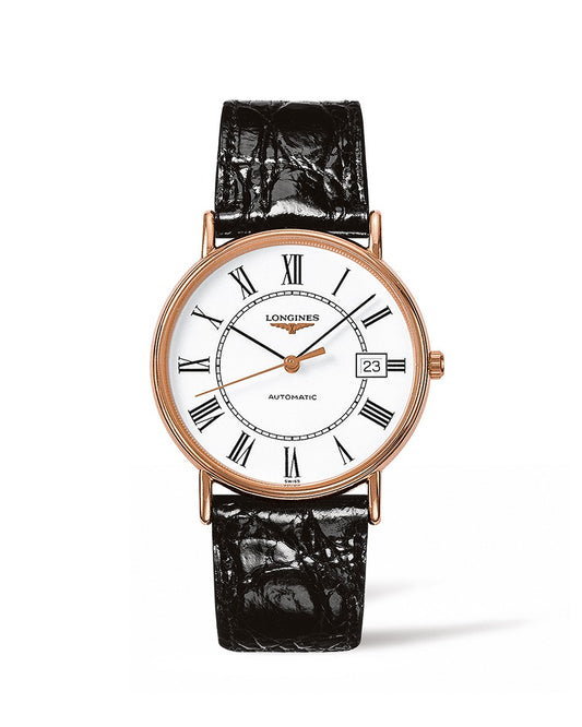 Longines Presences 38mm Automatic Rose Gold PVD On Strap Men's Watch L4.921.1.11.2