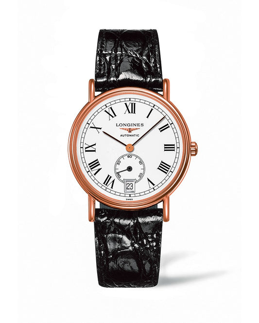 Longines Presences 38mm Automatic Rose Gold PVD On Strap Men's Watch L4.805.1.11.2