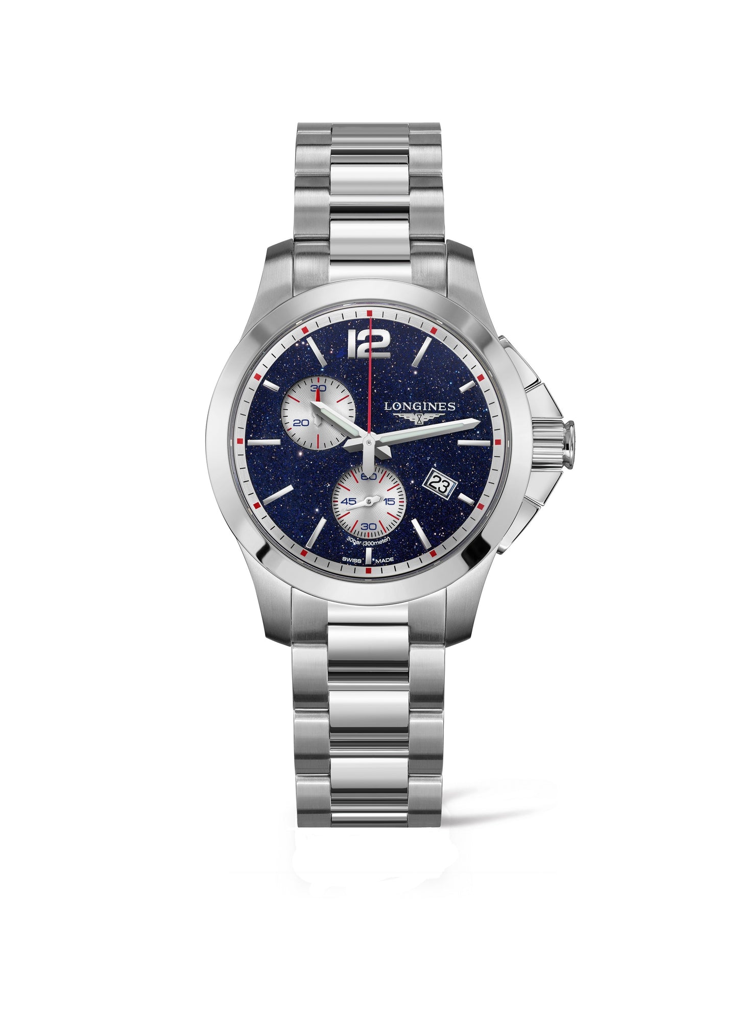 Longines Conquest Chronograph by Mikaela Shiffrin 36mm Quartz Stainless Steel On Bracelet Ladies Watch L3.379.4.98.6