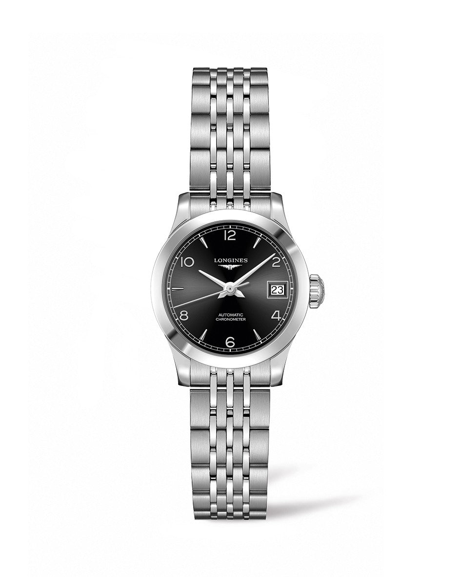 Longines Record 26mm Automatic Chronometer Stainless Steel On Bracelet Ladies Watch L2.320.4.56.6