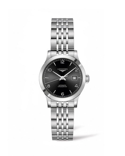 Longines Record 30mm Automatic Chronometer Stainless Steel On Bracelet Ladies Watch L2.321.4.56.6