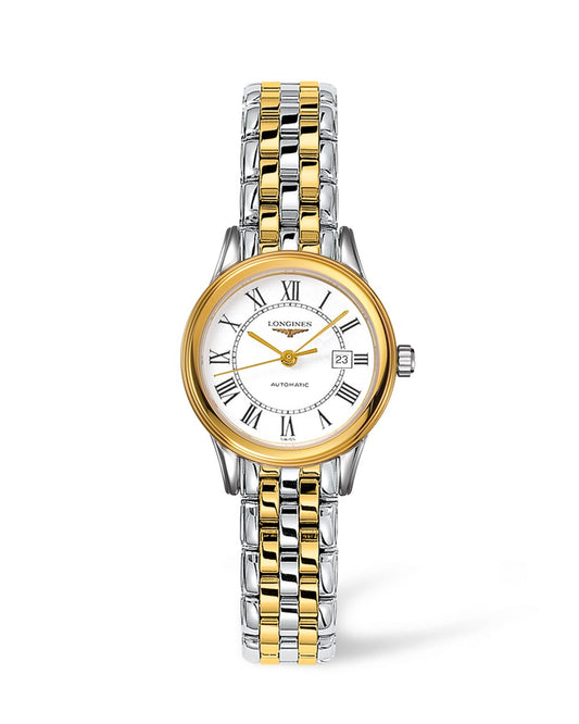 Longines Flagship 30mm Automatic Two Tone On Bracelet Ladies Watch L4.374.3.21.7