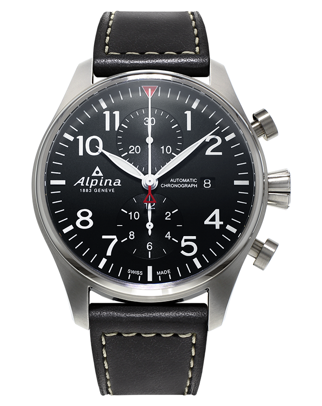 Alpina Startimer Pilot Chronograph Stainless Steel On Strap AL-725B4S6