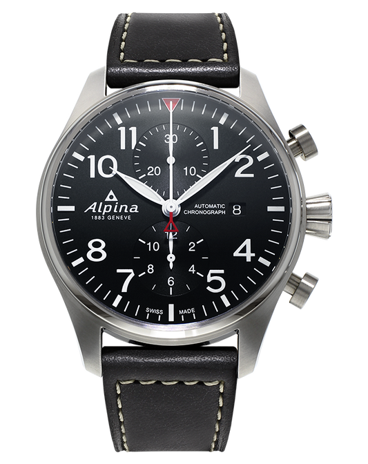 Alpina Startimer Pilot Chronograph Stainless Steel On Strap AL-725B4S6