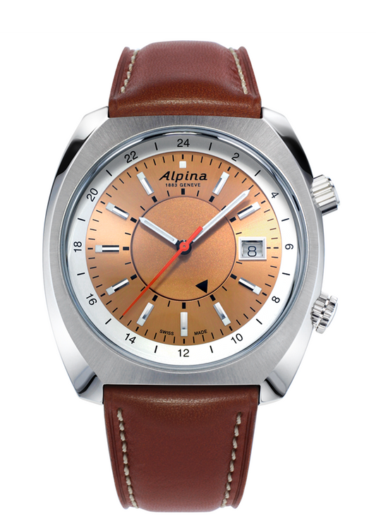 Alpina Startimer Pilot Heritage Stainless Steel On Strap AL-555RGS4H6