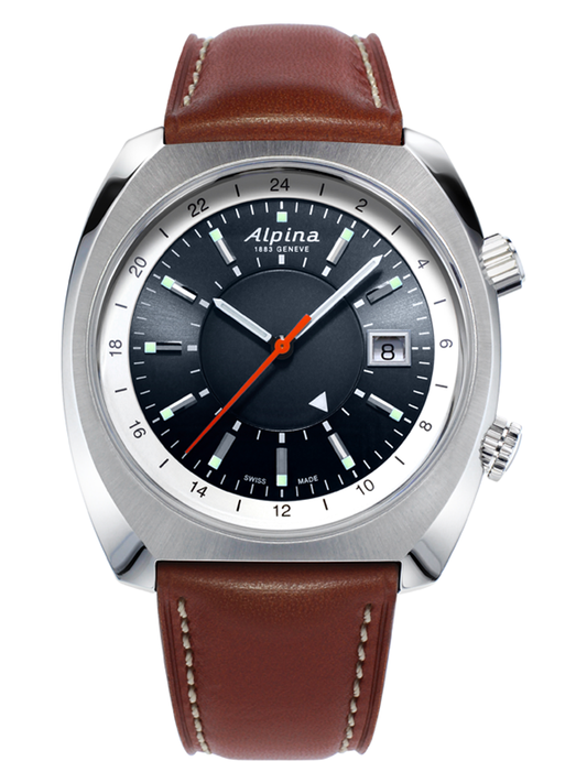 Alpina Startimer Pilot Heritage Stainless Steel On Strap AL-555DGS4H6