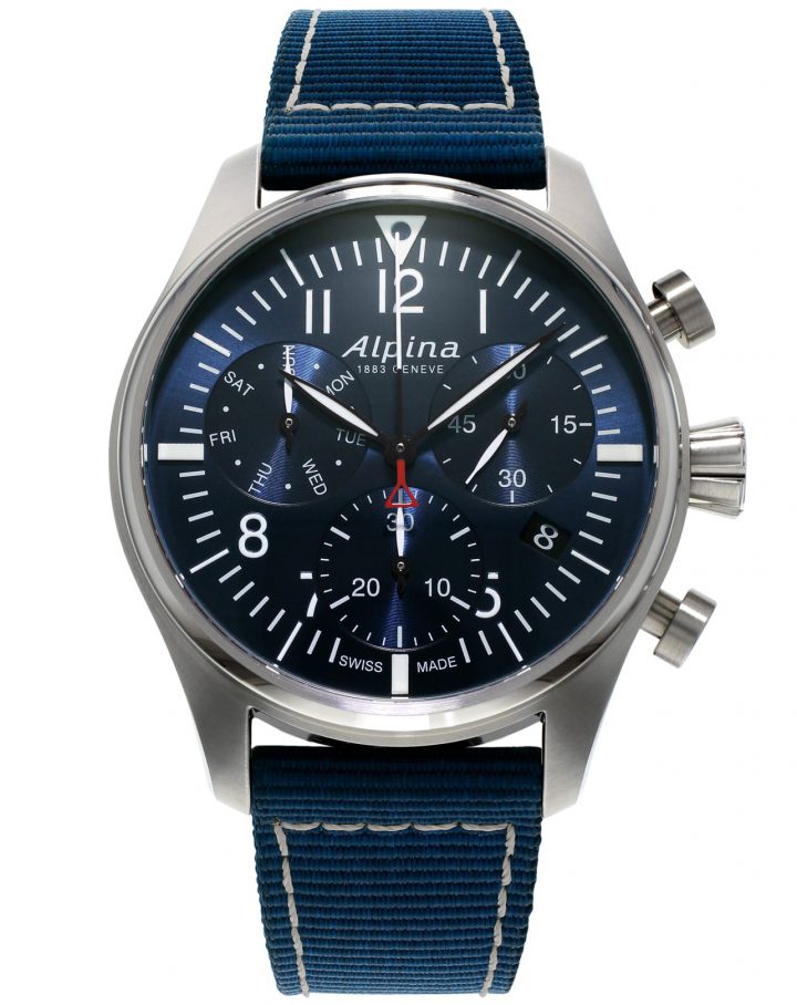 Alpina Startimer Pilot Chronograph Quartz Stainless Steel On Strap AL-371NN4S6