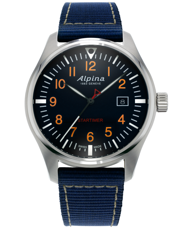 Alpina Startimer Pilot Quartz Stainless Steel On Strap AL-240N4S6