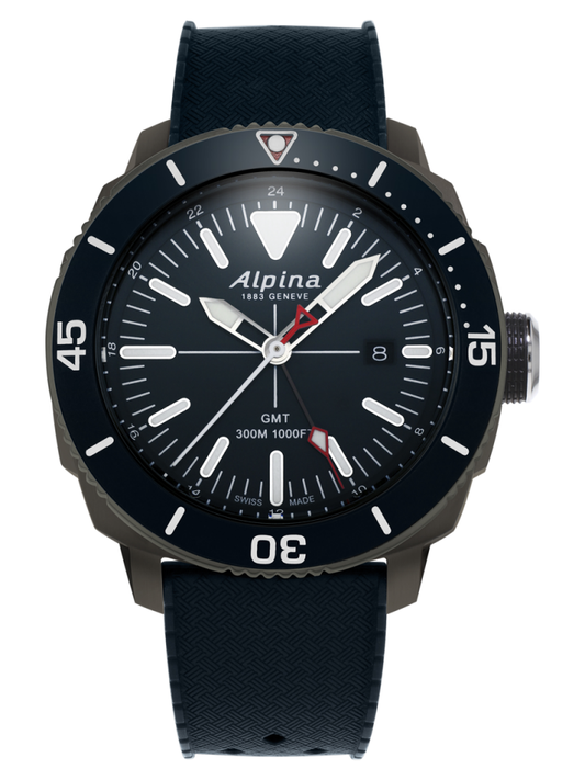 Alpina Seastrong Diver GMT Quartz Titanium On Strap AL-247LNN4TV6