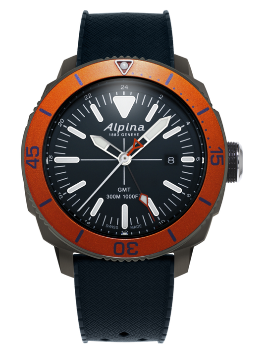 Alpina Seastrong Diver GMT Quartz Titanium On Strap AL-247LNO4TV6