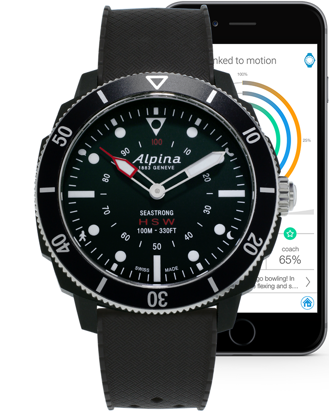 Alpina Seastrong Horological Smartwatch Stainless Steel On Strap AL-282LBB4V6