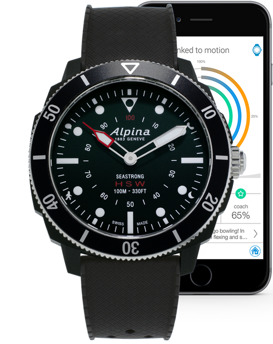 Alpina Seastrong Horological Smartwatch Stainless Steel On Strap AL-282LBB4V6