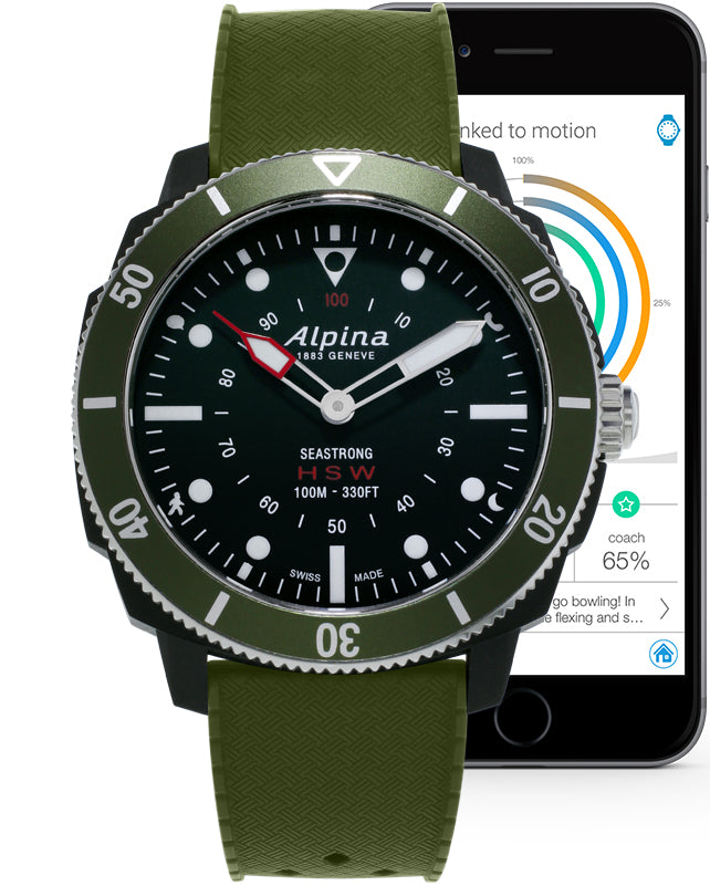 Alpina Seastrong Horological Smartwatch Stainless Steel On Strap AL-282LBGR4V6