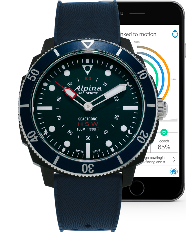 Alpina Seastrong Horological Smartwatch Stainless Steel On Strap AL-282LNN4V6