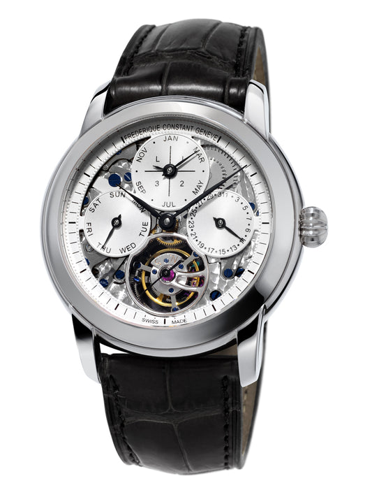 Frederique Constant Tourbillon Perpetual Calendar Manufacture Limited Edition 88 Pieces Stainless Steel On Strap FC-975S4H6