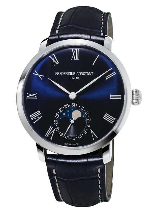 Frederique Constant Slimline Moonphase Manufacture Stainless Steel On Strap FC-705NR4S6