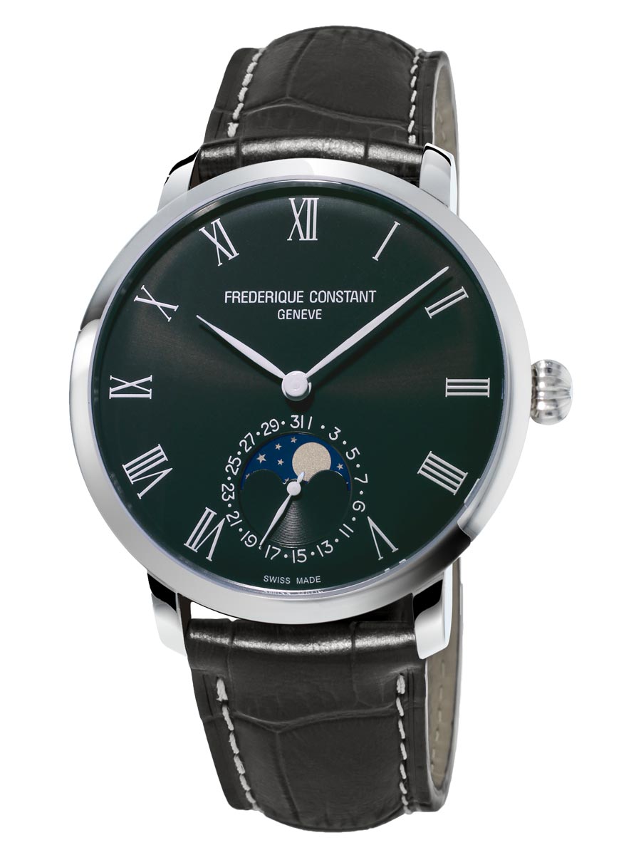 Frederique Constant Slimline Moonphase Manufacture Stainless Steel On Strap FC-705GR4S6