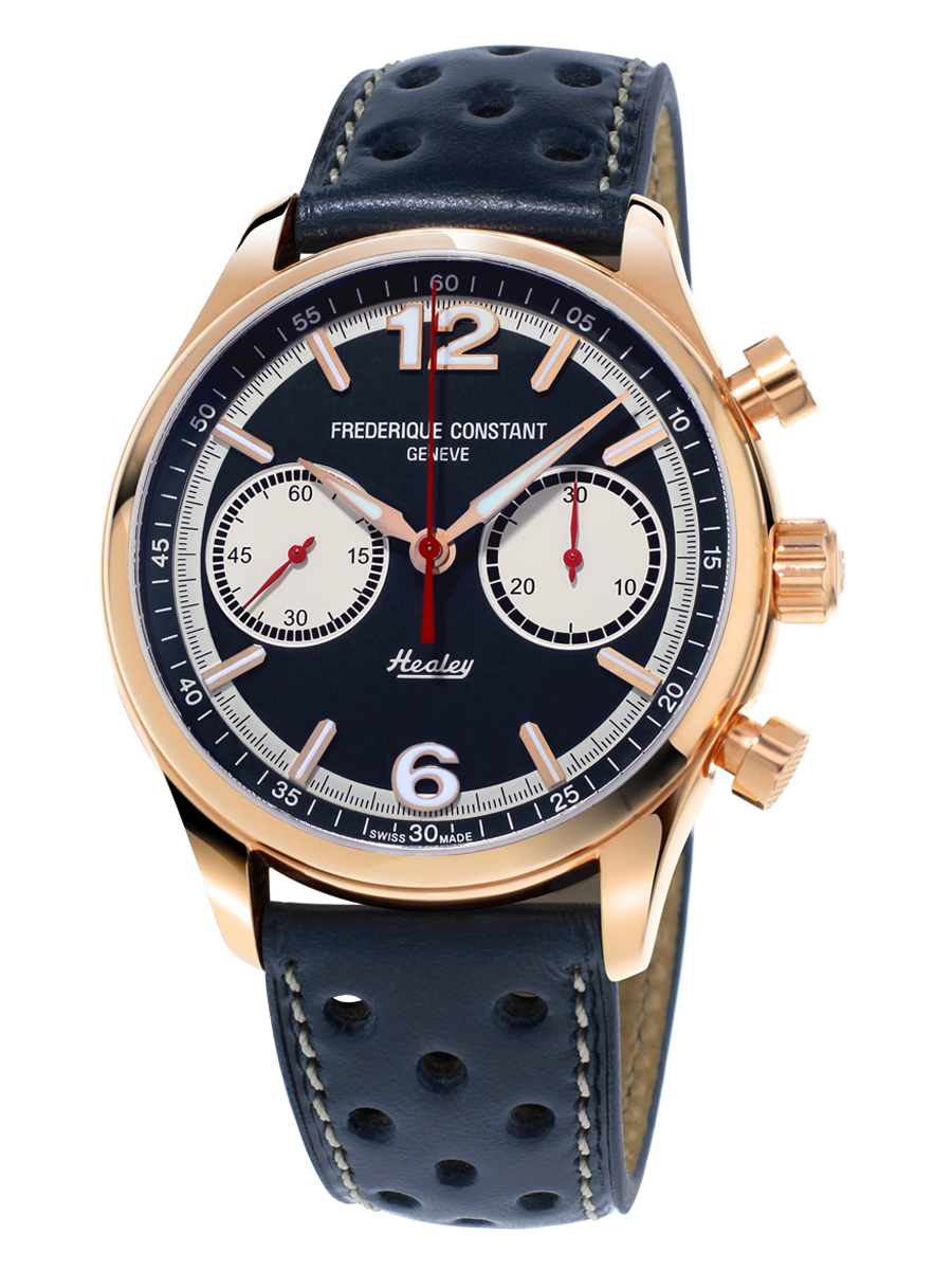 Frederique Constant Vintage Rally Healey Chronograph Automatic Limited Edition Rose Gold PVD On Strap FC-397HN5B4