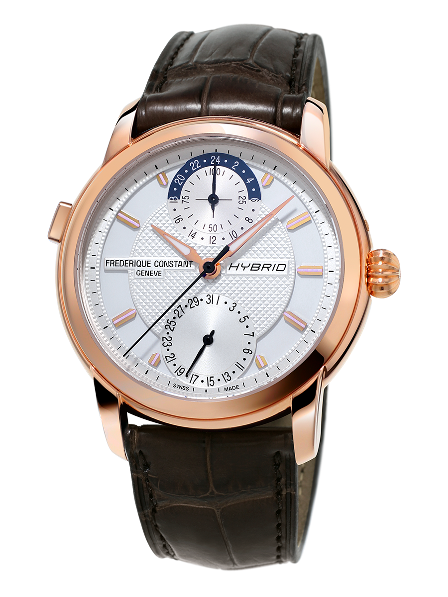 Frederique Constant Classic Hybrid Manufacture Rose Gold PVD On Strap FC-750V4H4