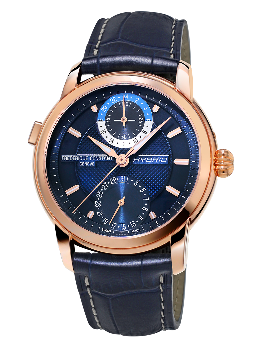 Frederique Constant Classic Hybrid Manufacture Rose Gold PVD On Strap FC-750N4H4