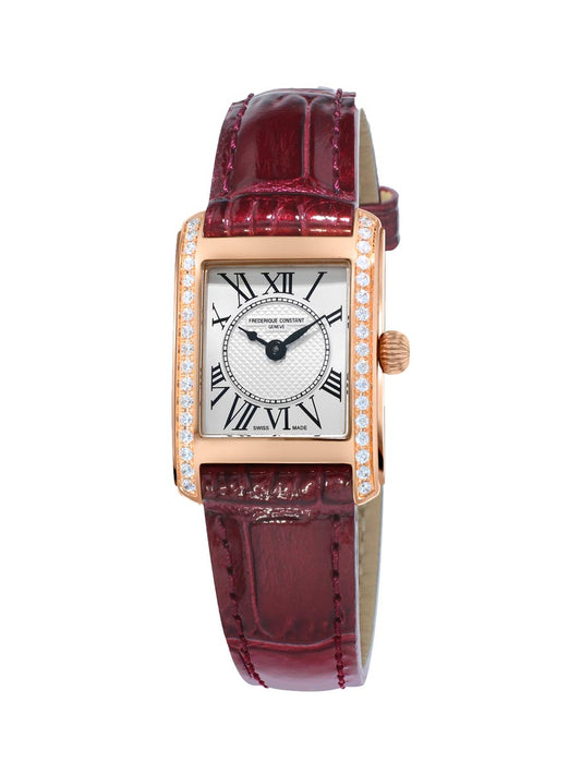 Frederique Constant Classics Carree Ladies Rose Gold Plated On Strap FC-200MCD14