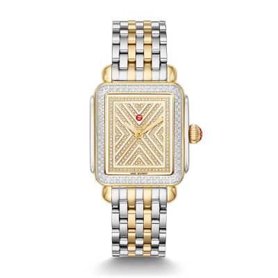 Michele Art Of Deco Two-Tone Diamond On Bracelet MWW06T000192