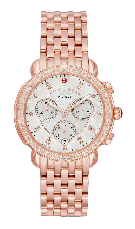 Michele Sidney Pink Gold Diamond On Bracelet MWW30A000033